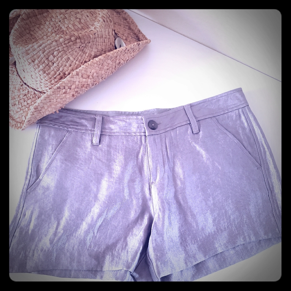 Old Navy Silver Metallic Shorts